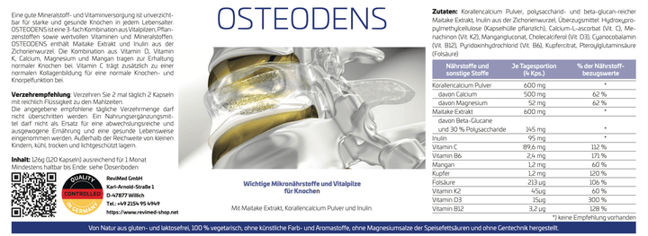 Osteodens (126g / 120Kapseln) (ReviMed GmbH) - Supplements | StakonMed